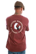 Brixton T-Shirt BRIXTON RIVAL STAMP S/S STT MAHOGANY GARMENT DYE 16551