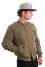 Brixton Jas BRIXTON DILLINGER QUILTED BOMBER JKT MILITARY OLIVE 3352