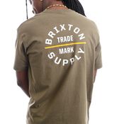 Brixton T-Shirt BRIXTON OATH V S/S STT MILITARY OLIVE/WHITE 16410