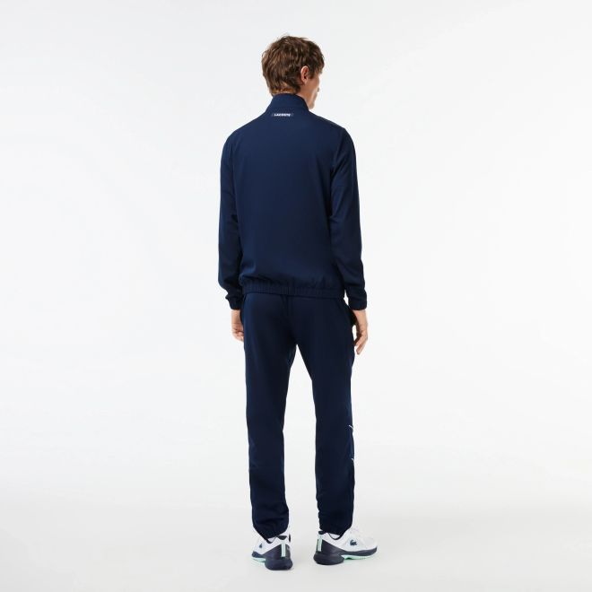 Afbeelding van Lacoste Trainingspak Stretchstof Colorblock Navy Blue White