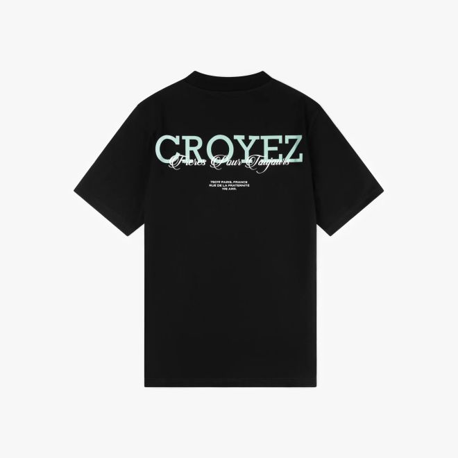 Afbeelding van Croyez Frères T-Shirt Black Blue Surf