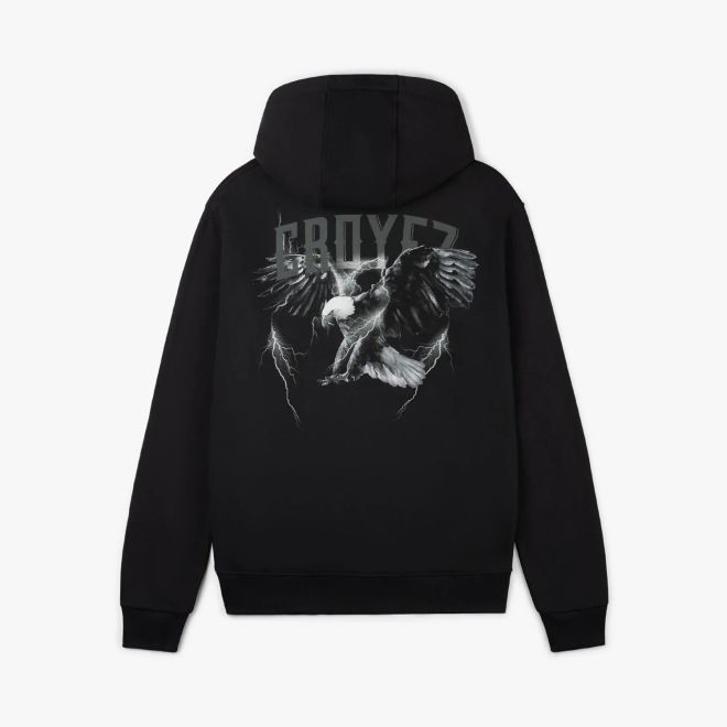 Afbeelding van Croyez Lightning Eagle Hoodie Black Light Army