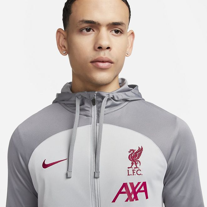 Afbeelding van Liverpool FC Strike Jordan Dri-FIT Voetbaltrainingspak met Capuchon Wolf Grey