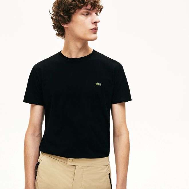 Afbeelding van Lacoste T-shirt met Ronde Hals Black