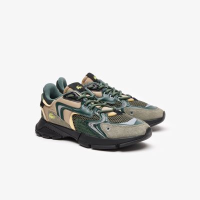 Foto van Lacoste L003 Neo Sneakers van Textiel voor Heren Khaki Dark Green