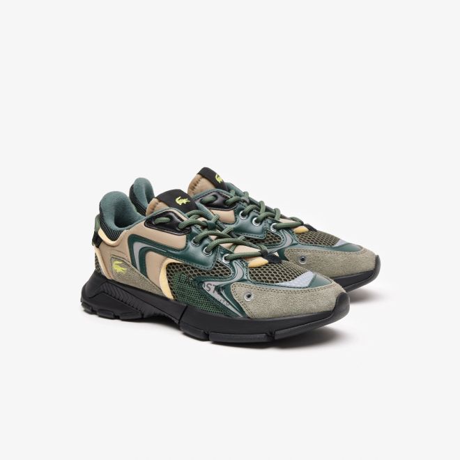 Afbeelding van Lacoste L003 Neo Sneakers van Textiel voor Heren Khaki Dark Green