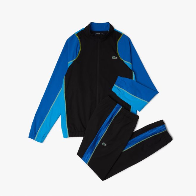 Afbeelding van Lacoste Trainingspak Zwart Blauw Geel