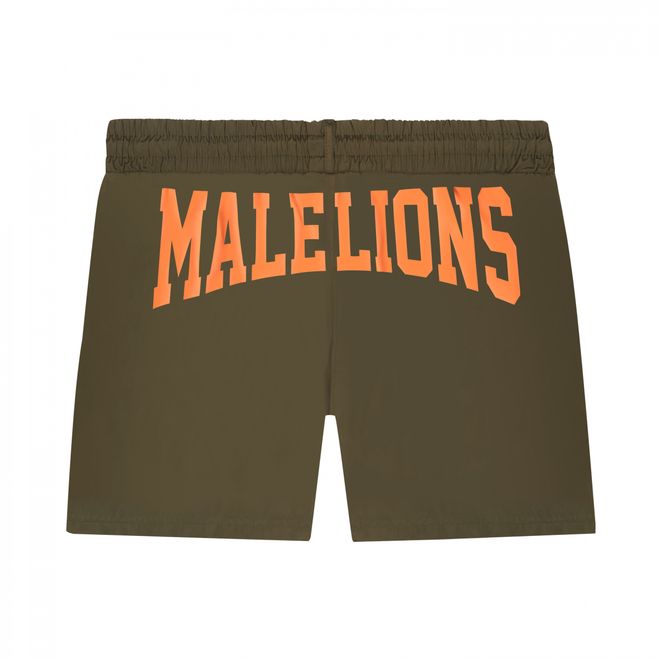Afbeelding van Malelions Men Boxer T-Shirt + Short Set Army Orange