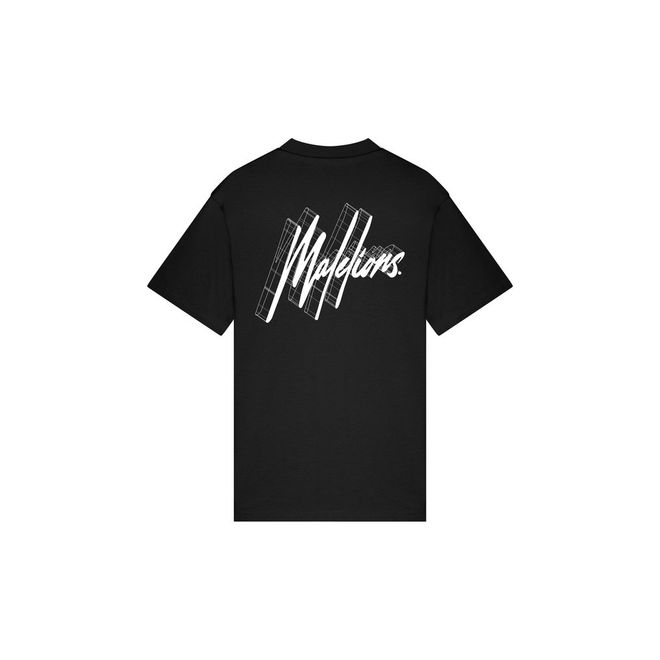 Afbeelding van Malelions Men 3D Graphic T-Shirt Black White
