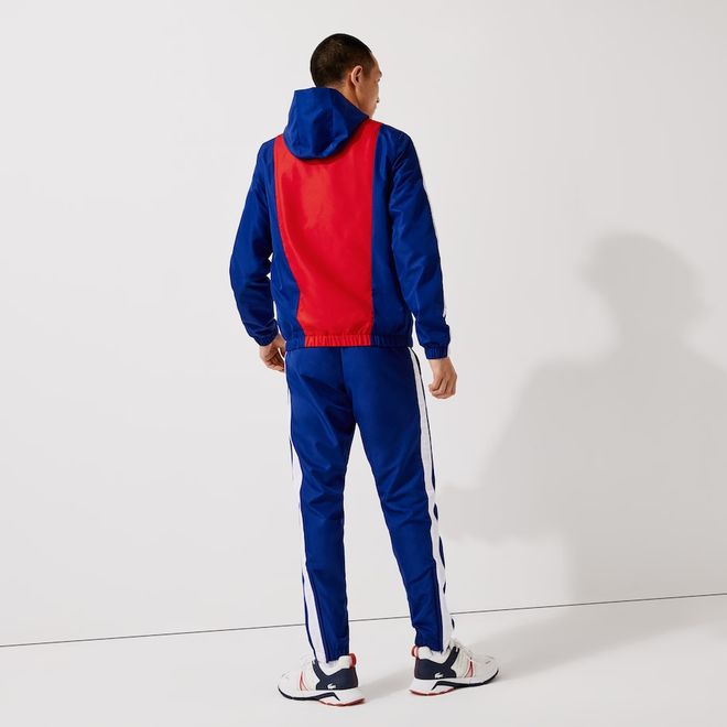 Afbeelding van Lacoste Sport Trainingspak Block Blue Red White