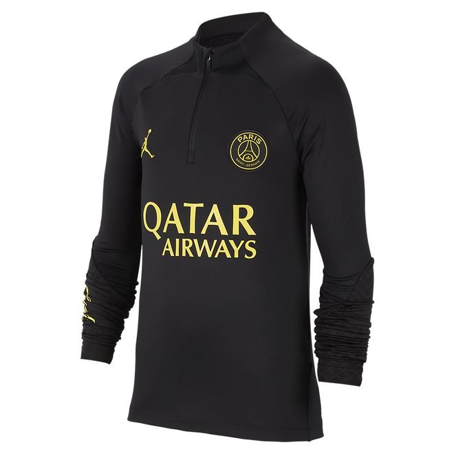 Afbeelding van Paris Saint-Germain Strike Jordan Dri-FIT Voetbaltrainingstop Kids Black Tour Yellow
