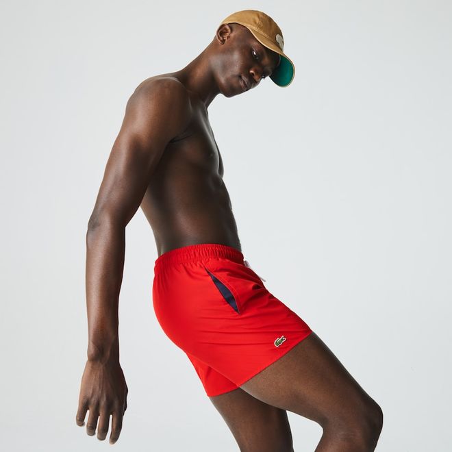 Afbeelding van Lacoste Short Red/Navy/Blue