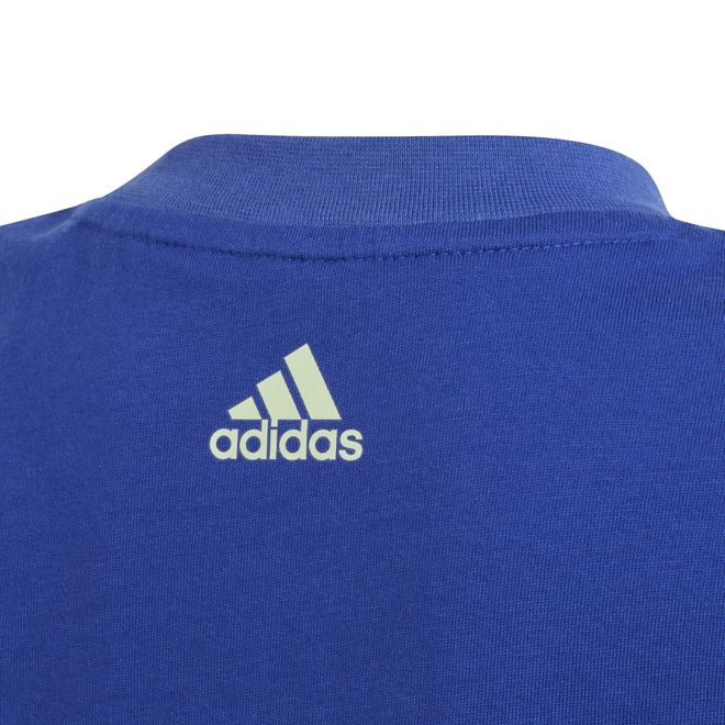Afbeelding van Adidas Essentials Logo T-shirt en Short Set Little Kids Blue Grey