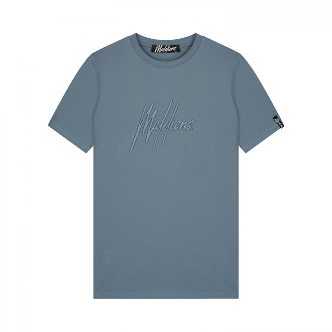 Afbeelding van Malelions Men Essentials T-Shirt + Short Set Vintage Blue