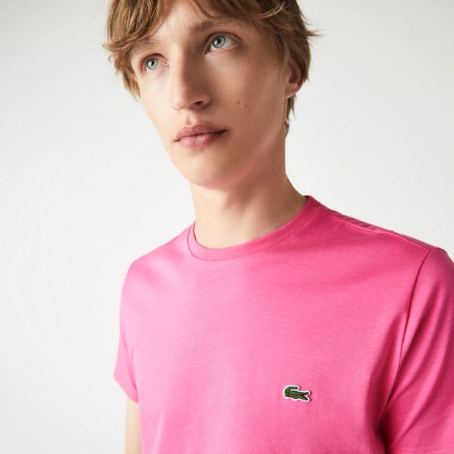 Afbeelding van Lacoste T-shirt met Ronde Hals Pink