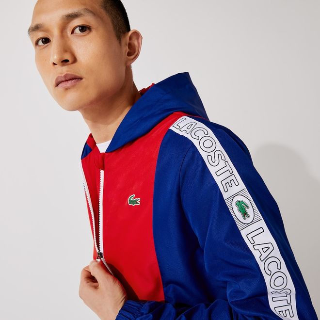 Afbeelding van Lacoste Sport Trainingspak Block Blue Red White