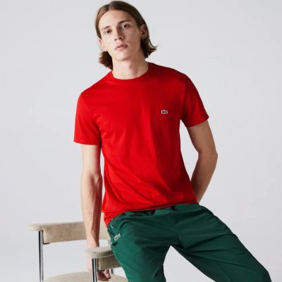 Foto van Lacoste T-shirt met Ronde Hals Red