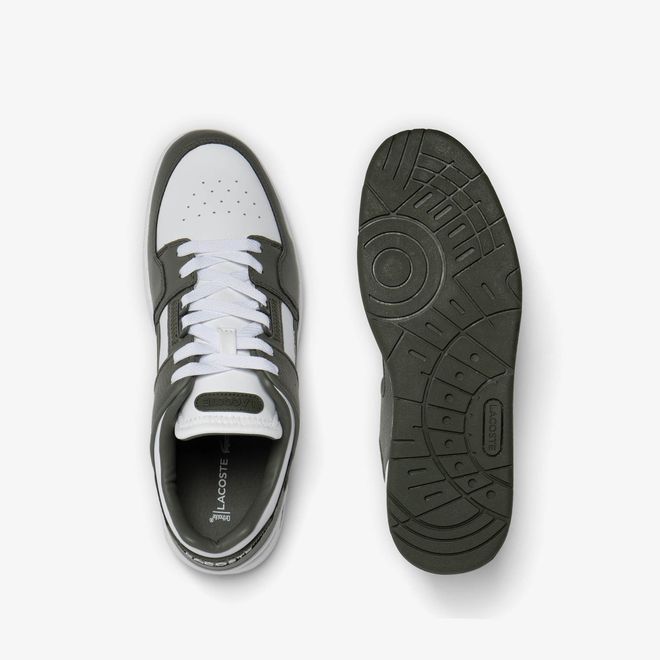 Afbeelding van Lacoste Court Cage Eyelet Leather Sneakers White Khaki
