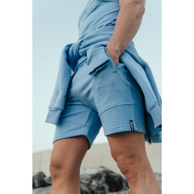 Afbeelding van Malelions Men Essentials T-Shirt + Short Set Vista Blue