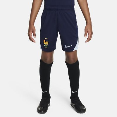 Foto van Nike FFF 24/25 Strike Dri-FIT Knit Voetbalshort Kids Blackened Blue