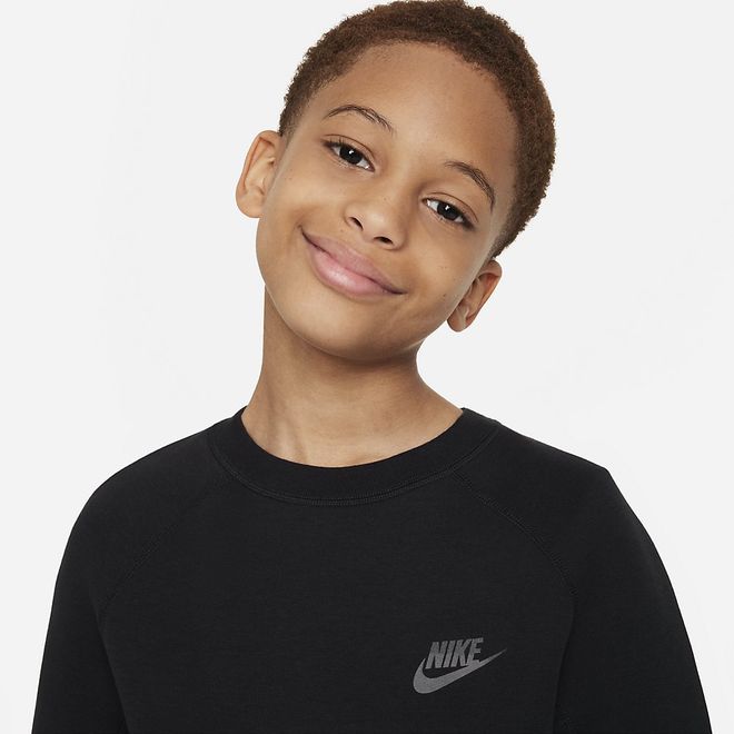 Afbeelding van Nike Sportswear Tech Fleece Sweatshirt Kids Triple Black
