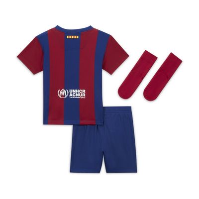 Foto van FC Barcelona 2023/24 Thuis Nike Dri-FIT driedelig Set voor Baby's en Peuters