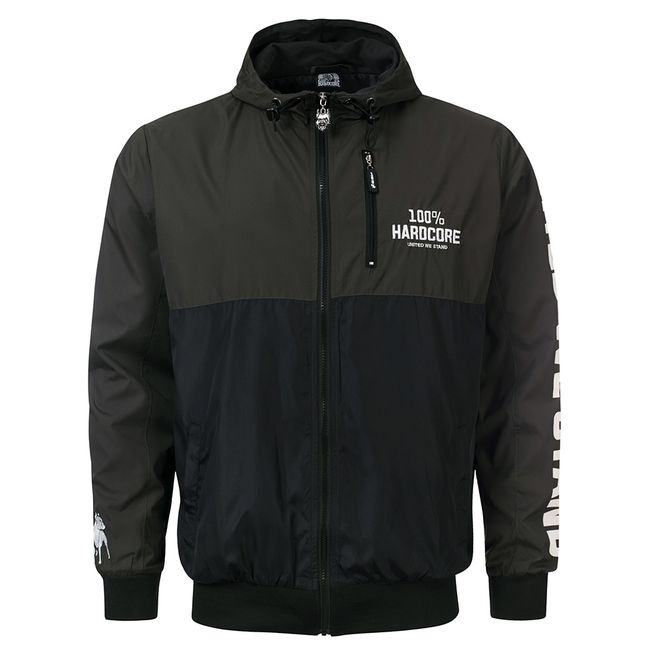 Afbeelding van 100% Hardcore Windbreaker Jack United Sport Black Army Green