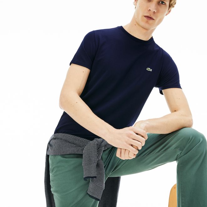 Afbeelding van Lacoste T-shirt met Ronde Hals Navy