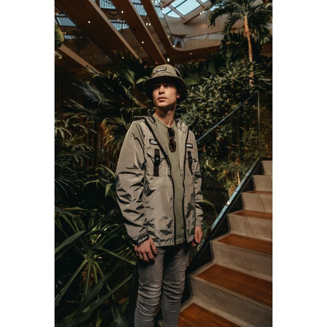 Afbeelding van Malelions Men Pocket Cargo Windbreaker Dark Sage