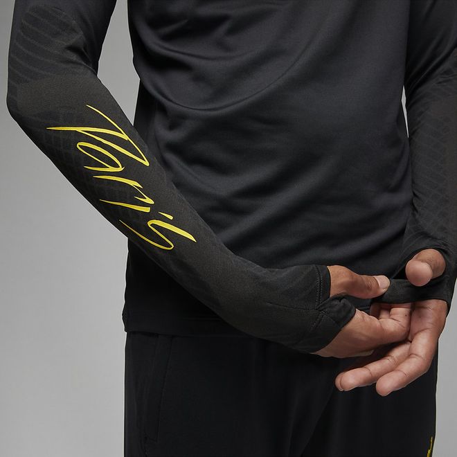 Afbeelding van Paris Saint-Germain Strike Jordan Dri-FIT Voetbaltrainingstop Black Tour Yellow