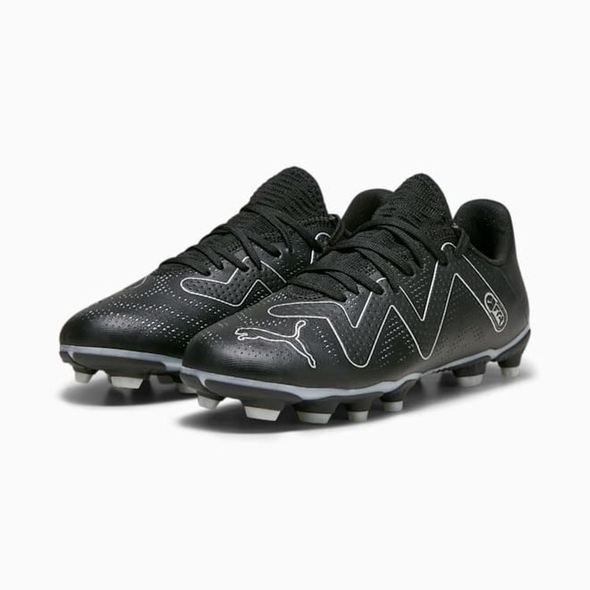 Afbeelding van Puma Future Play FG Voetbalschoenen Kids Black Silver