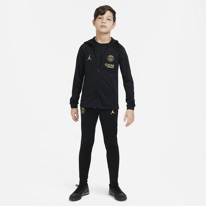 Afbeelding van Paris Saint-Germain Strike Vierde Jordan Dri-FIT Voetbaltrainingspak Kids Black Tour Yellow