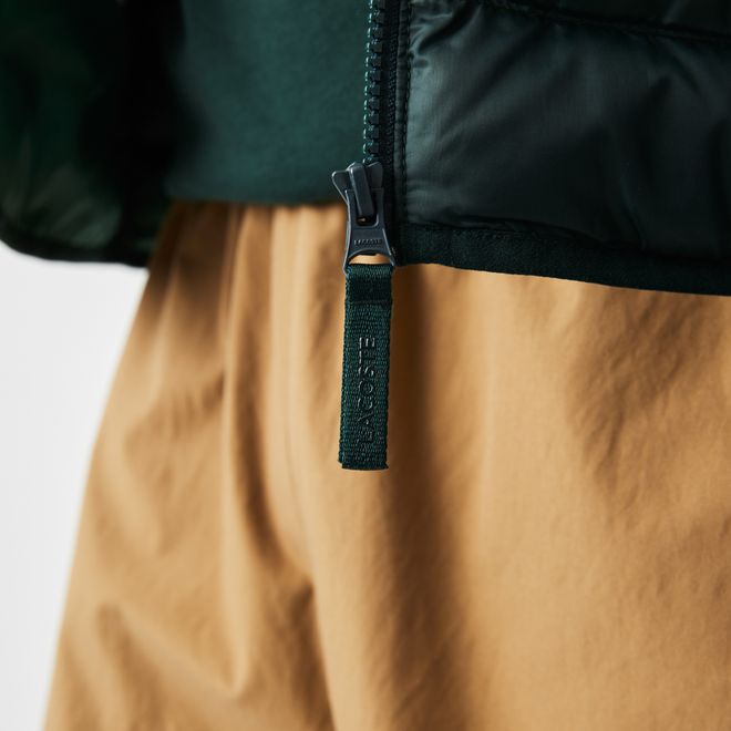 Afbeelding van Lacoste kort jack heren gewatteerd met capuchon Groen