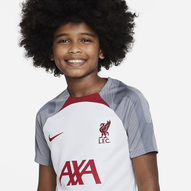 Afbeelding van Liverpool FC Strike Nike Dri-FIT Voetbaltop Kids White Smoke Grey