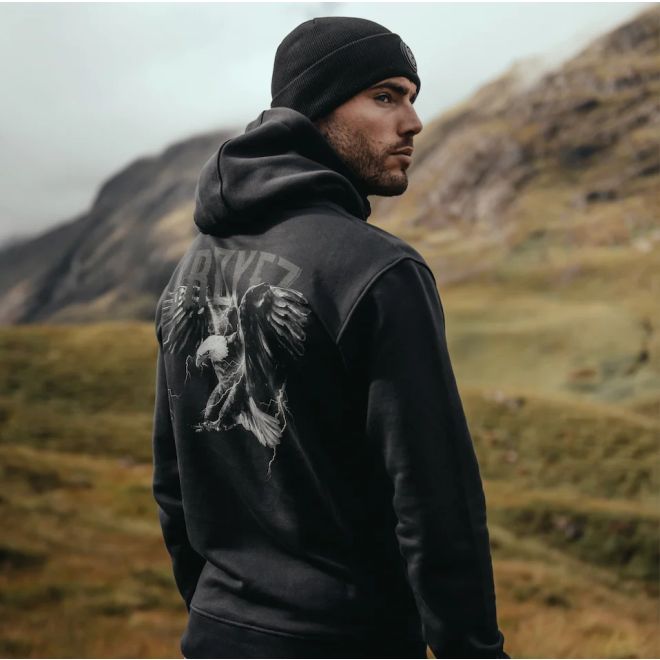 Afbeelding van Croyez Lightning Eagle Hoodie Black Light Army