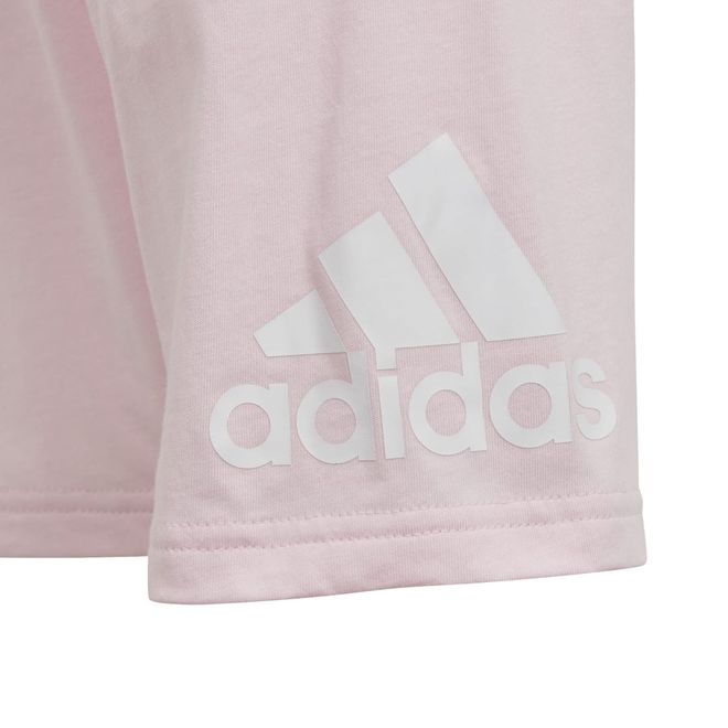 Afbeelding van Adidas Essentials Logo T-shirt en Short Set Little Kids White Pink