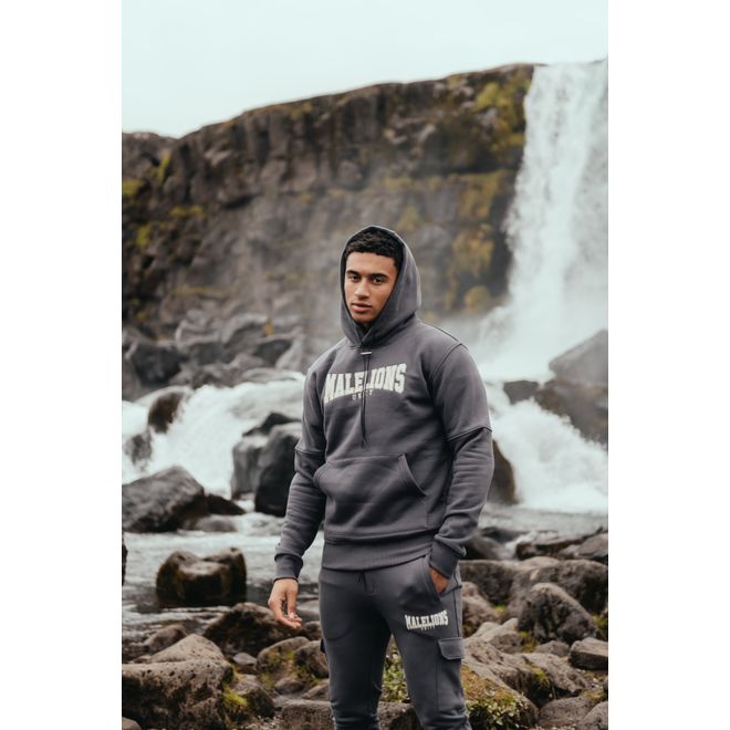 Afbeelding van Malelions Men Unity Hoodie Iron Grey Beige