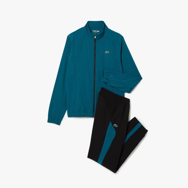 Afbeelding van Lacoste Sport Trainingspak Block Groen Zwart
