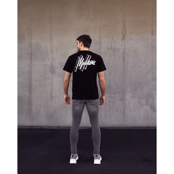 Afbeelding van Malelions Men 3D Graphic T-Shirt Black White