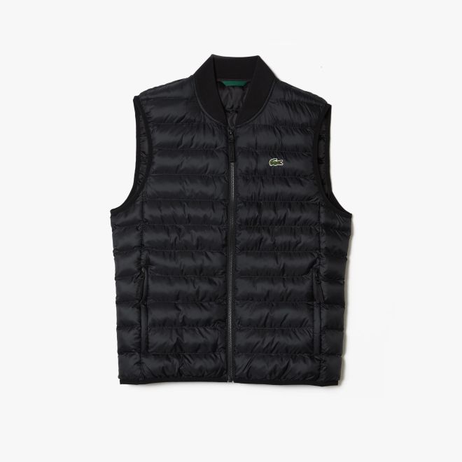 Afbeelding van Lacoste bodywarmer heren gewatteerd waterafstotend Zwart