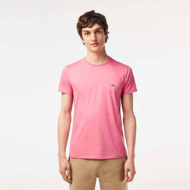 Afbeelding van Lacoste T-shirt met Ronde Hals Roze