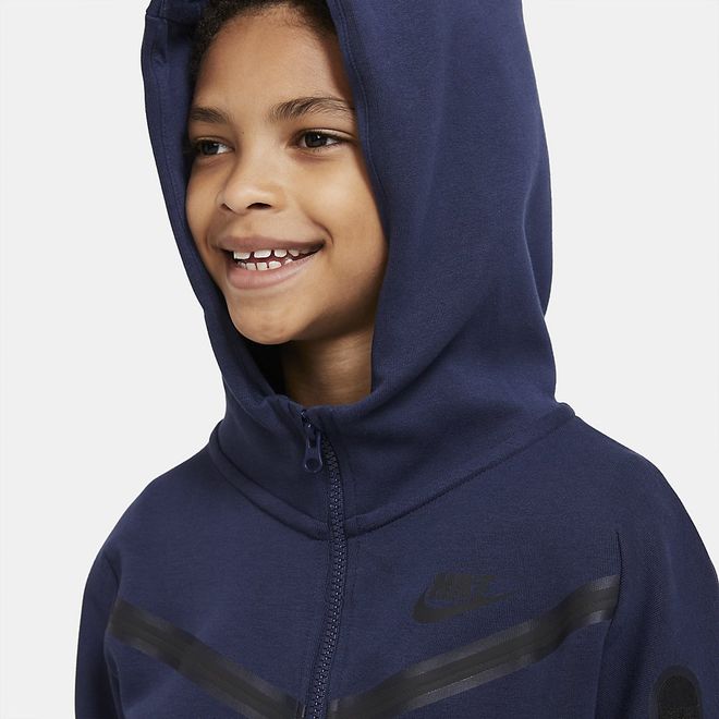 Laptop Onbekwaamheid knelpunt Nike Sportswear Tech Fleece Hoodie Kids Midnight Navy - Sportschoenshop.nl