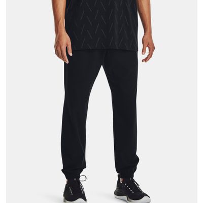 Foto van Under Armour Herenbroek Armour Stretch Woven Black Pitch Gray - 001