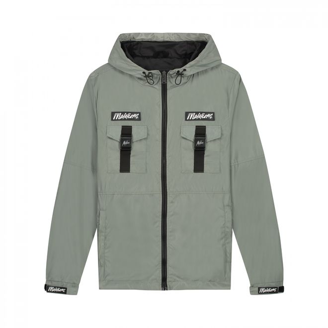 Afbeelding van Malelions Men Pocket Cargo Windbreaker Dark Sage