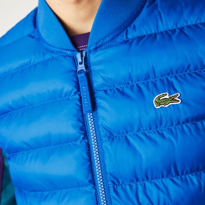 Afbeelding van Lacoste bodywarmer heren gewatteerd waterafstotend Blauw