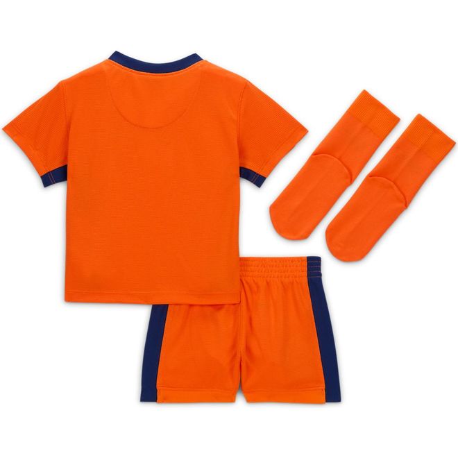 Afbeelding van Nike Nederland 2024 Stadium Thuis Nike Driedelig Replica Voetbaltenue Baby's Peuters Safety Orange