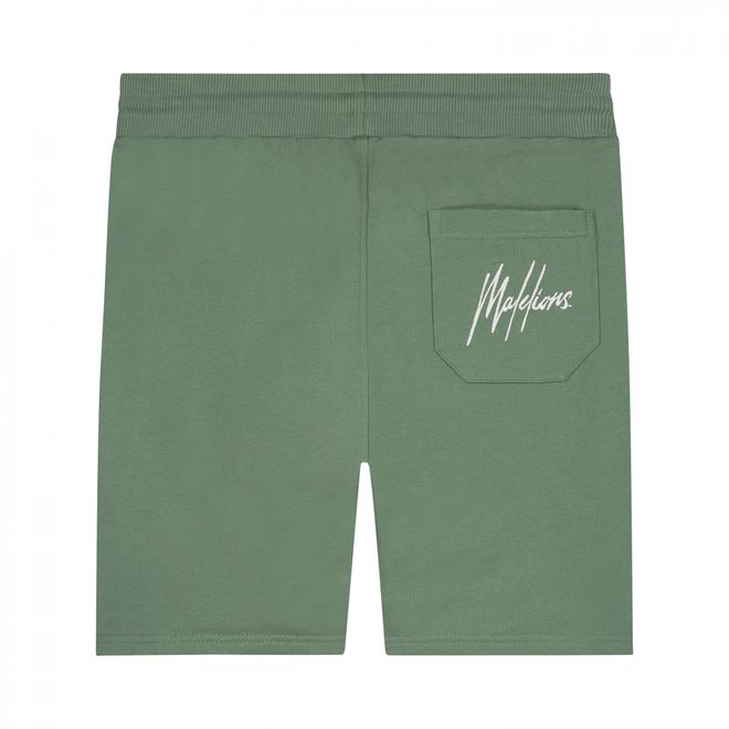 Afbeelding van Malelions Sport Coach T-Shirt + Short Set Army White