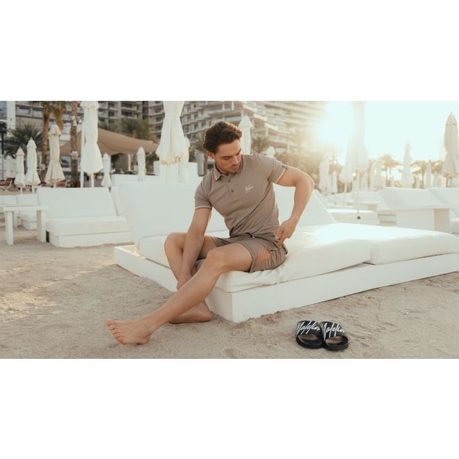 Afbeelding van Malelions Men Signature Slides Black White