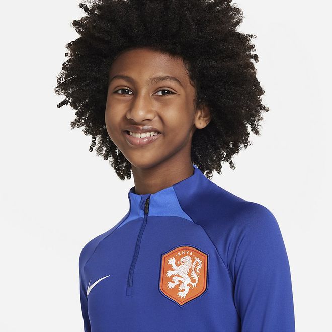 Afbeelding van Nederland Strike Nike Knit Voetbaltrainingstop Kids Deep Royal Blue