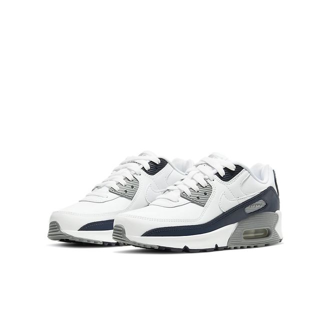 Afbeelding van Nike Air Max 90 Kids Leather White Grey